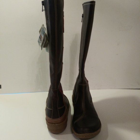 JOSEF SEIBEL "Sprit of Nature" brown leather tall boots, Size 10 - Picture 4 of 10